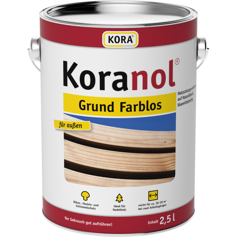 Effektiver Holzschutz: Koranol® Grund Farblos